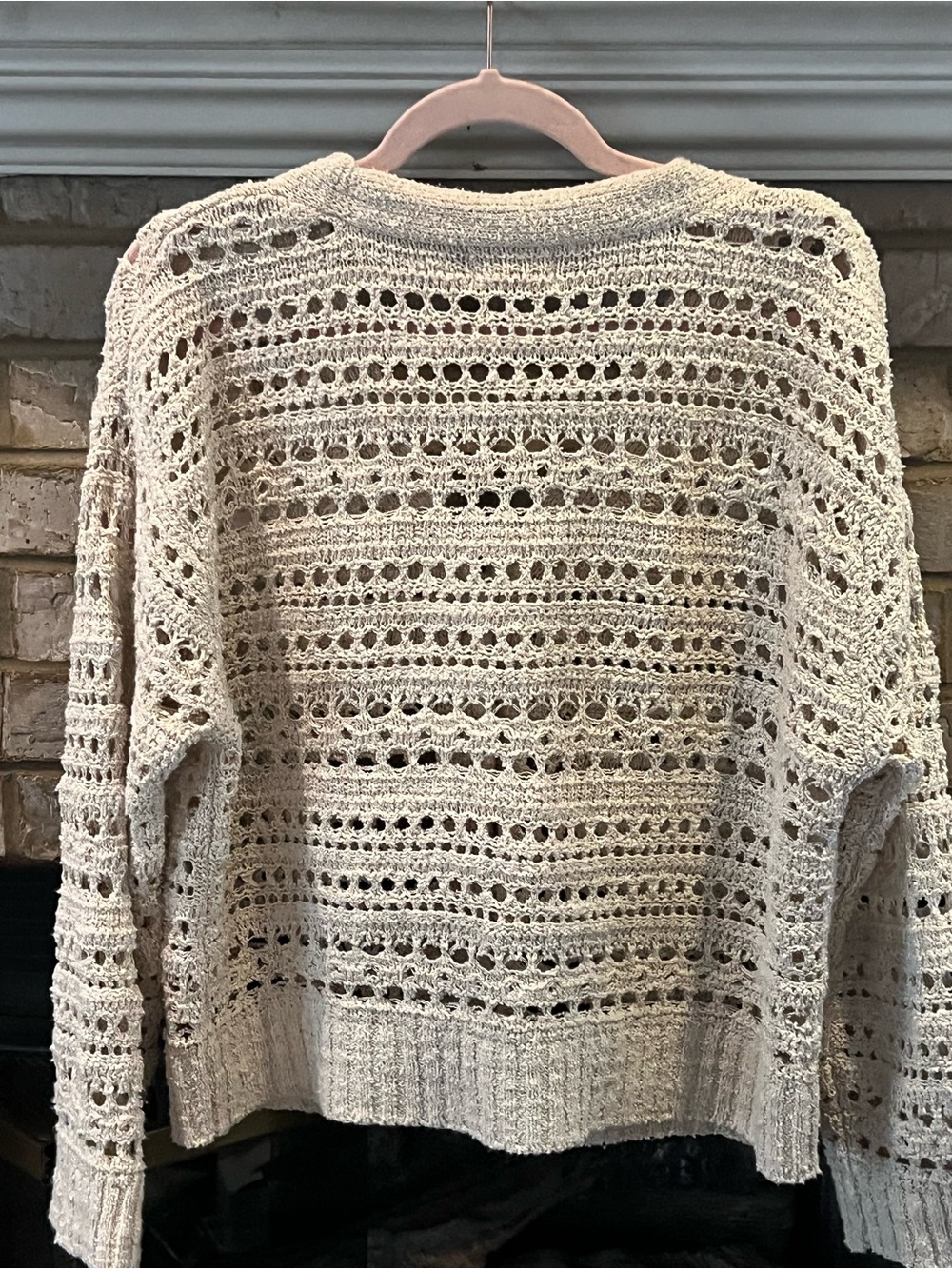 Universal Thread Cream Open-Knit Button-Front Cardigan - Picture 4 of 4